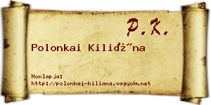 Polonkai Kiliána névjegykártya